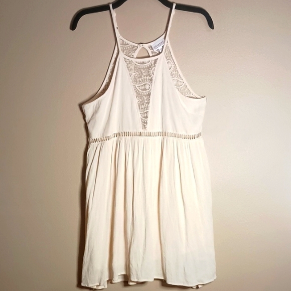 Shyanne Ivory Lace Detail Sleeveless Dress - Picture 1 of 7